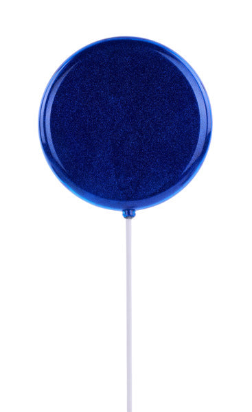 150MM GLTTR LOLLIPOP W/STICK, 13.75"OAL ROYAL BLUE - Burlap and Bling Decor