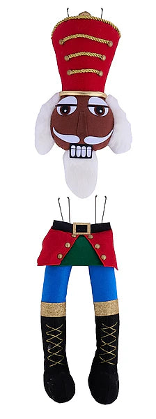 2PC 33"H NUTCRACKER DECOR KIT BROWN/RED/BLACK/BLUE/GOLD