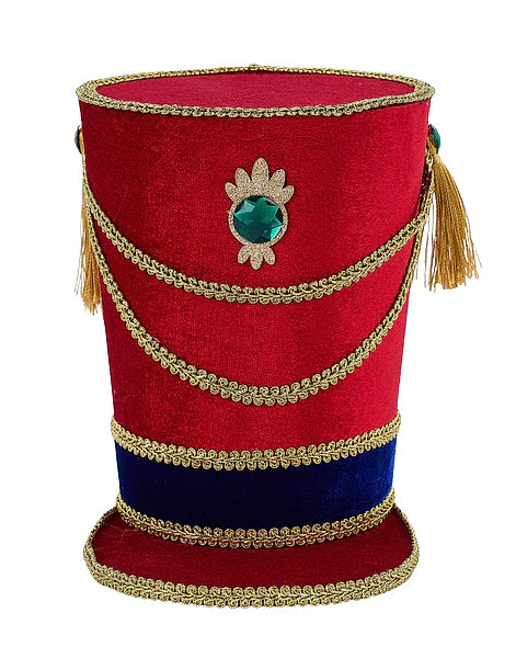 8"H X 6.5"W NUTCRACKER HAT RED/ROYAL/EMERALD/GOLD