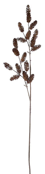 50"L LONG PINECONE BRANCH LT BROWN/DK BROWN