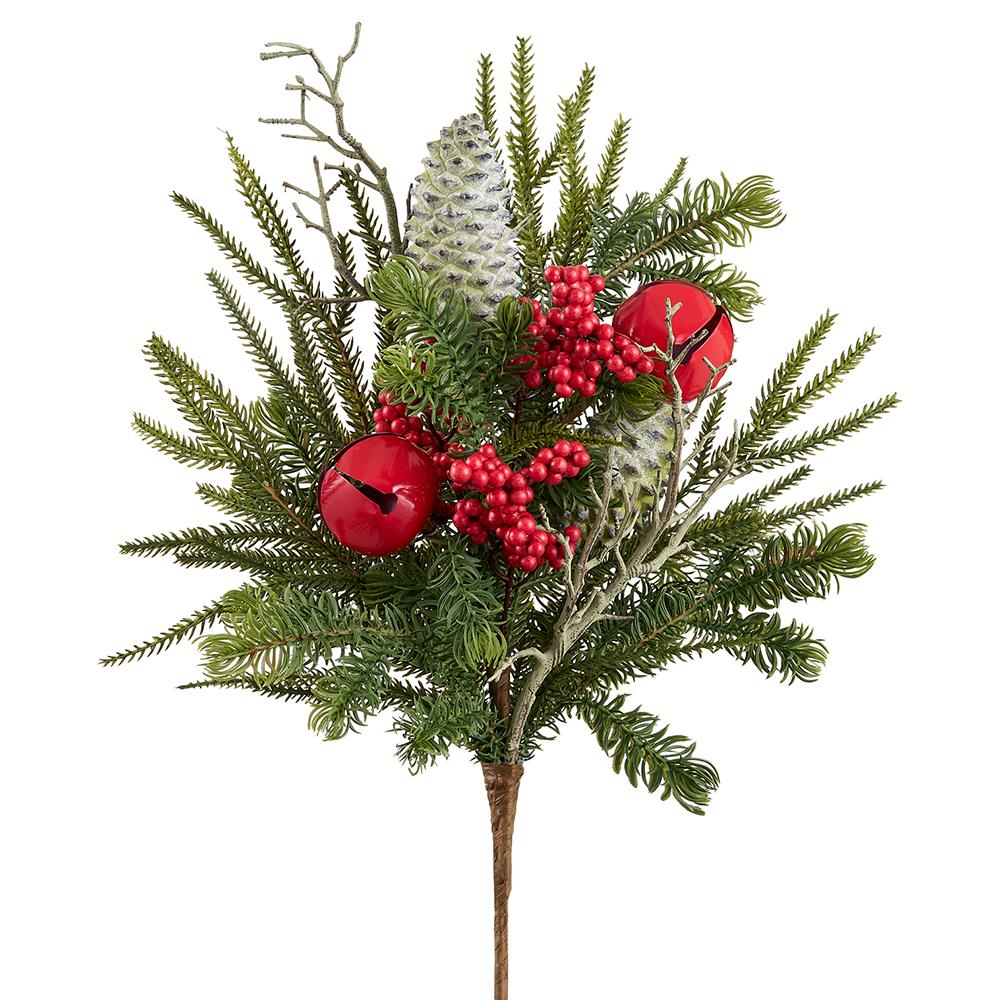 18" Berry/Jingle Bell/Pine Bush Red Green