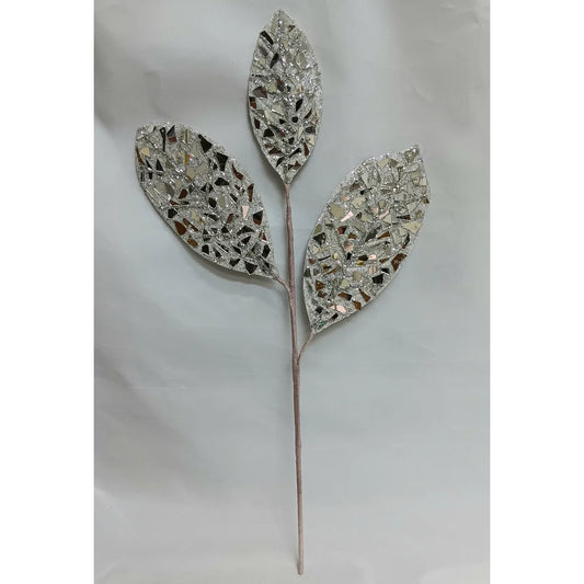 MOSAIC MIRROR MAGNOLIA PICK 20'',SILVER