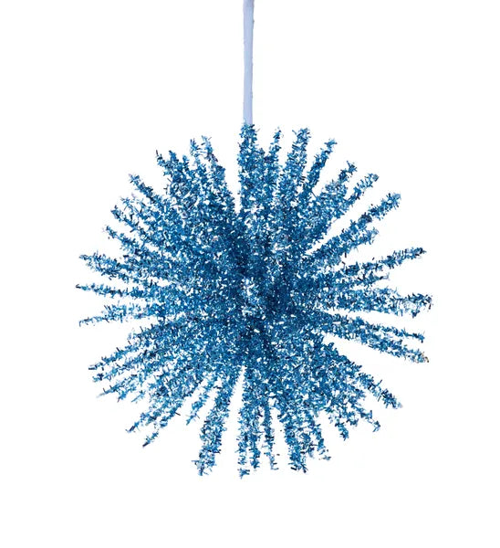 6" STARBURST ORNAMENT ICE BLUE - Burlap and Bling Decor