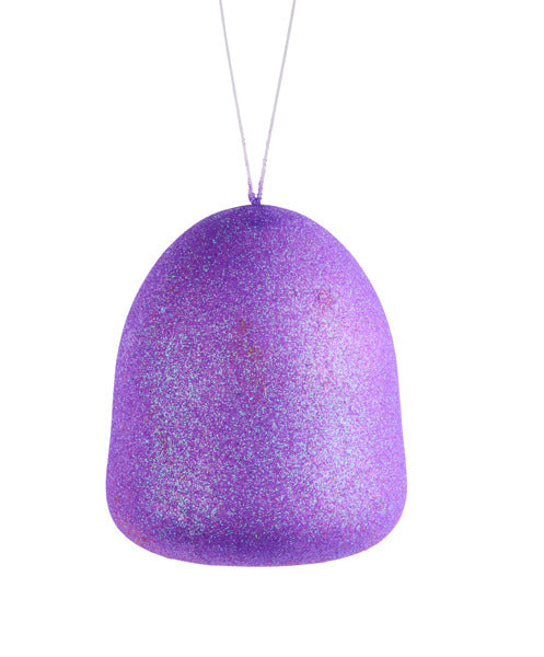 5"H X 4.25"DIA GLITTER GUMDROP ORN LAVENDER - Burlap and Bling Decor
