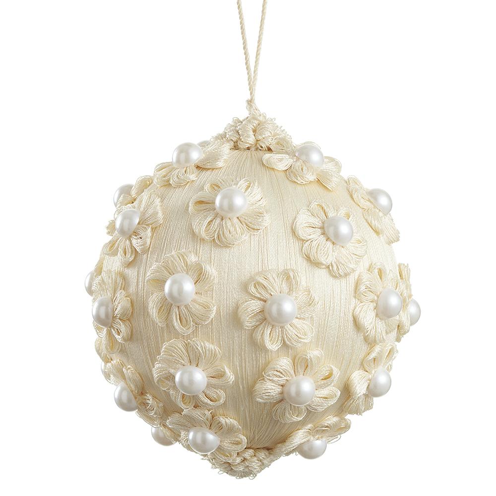 5"YARN PEARL FLOWER BALL