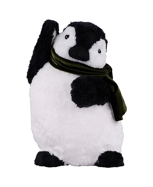 10"H X 7"L STYRO/FUR EXERCISE PENGUIN BLACK/WHITE