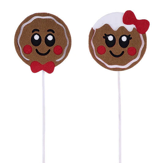 GINGERBREAD BOY/GIRL LOLLIPOP PICKS CHOOSE GIRL OR BOY