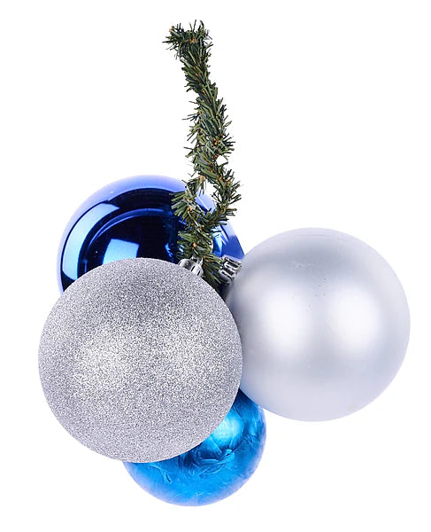 80/100MM BALL CLUSTER ROYAL BLUE/SILVER