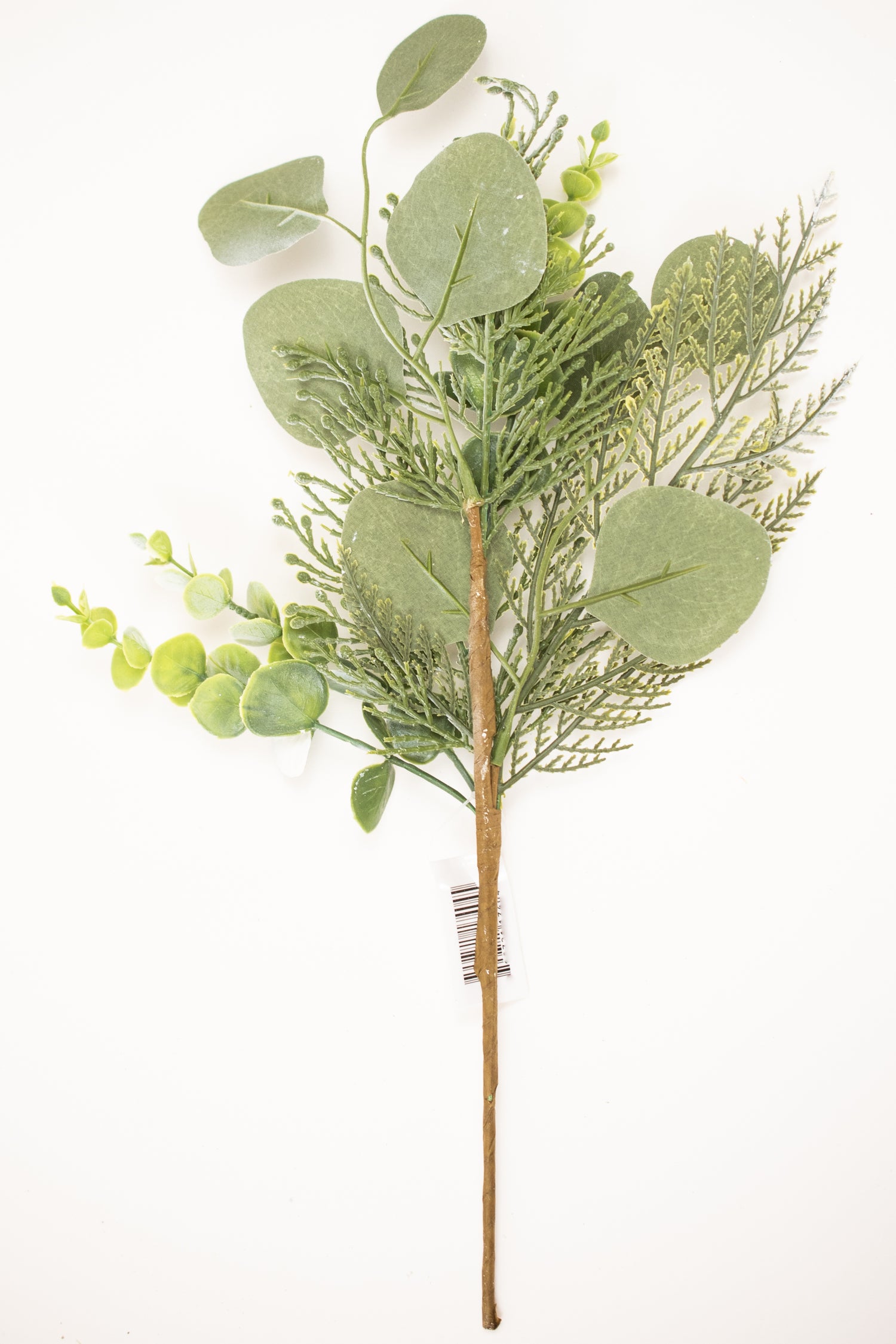 15" Snowy Cedar Eucalyptus Pick - Burlap and Bling Decor