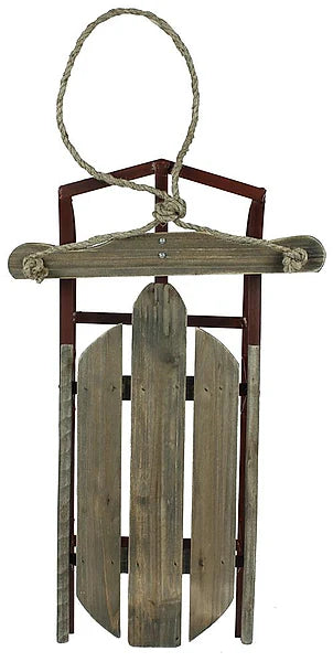 24.25" ANTIQUE SLED NATURAL/RED