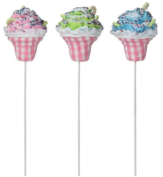 23"L CUPCAKE SPRAY-Choose one Lime/Pink/Blue - Burlap and Bling Decor