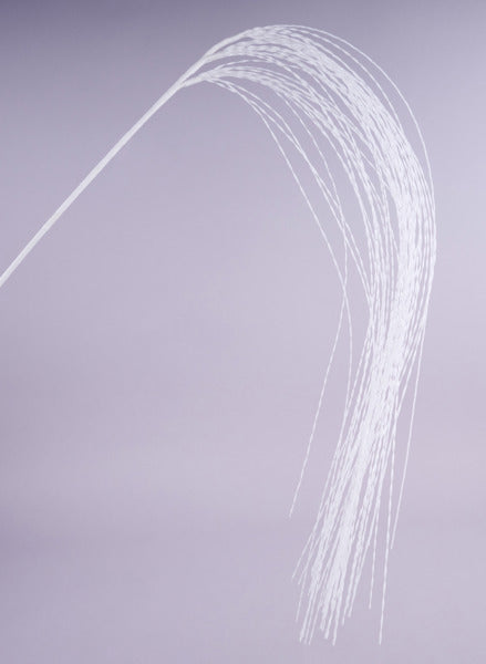 48"L METALLIC GRASS DANGLING SPRAY WHITE