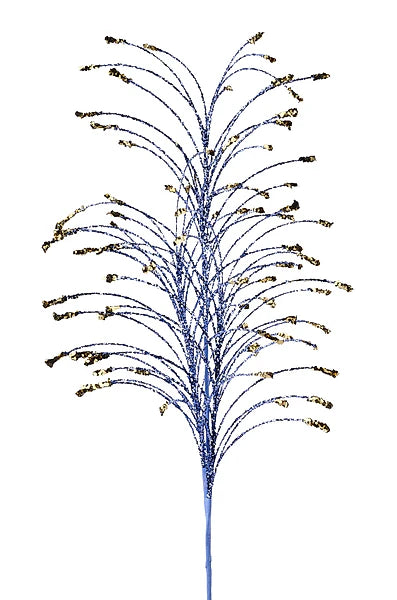 35"L GLTTR/HEX GLTTR FISHLINE SPRAY SMOKE BLUE/GOLD