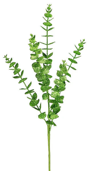 32"L GLITTER EUCALYPTUS SPRAY LIME GREEN
