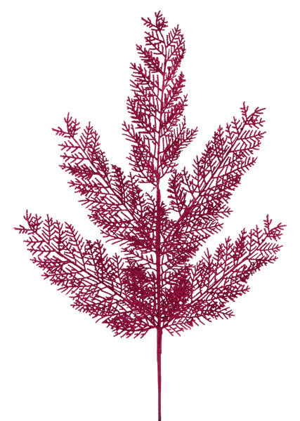 29"L GLITTER FERN SPRAY HOT PINK - Burlap and Bling Decor