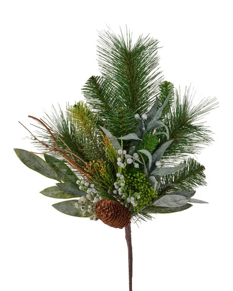 19" PINE CEDAR/LAUREL SPRAY GREEN - Burlap and Bling Decor