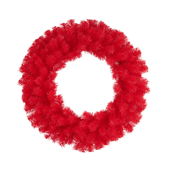 24"DIA PINE WREATH RED - Burlap and Bling Decor