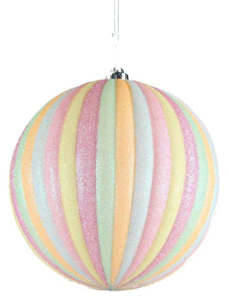 100MM VERT STRIPE BALL COTTON CANDY