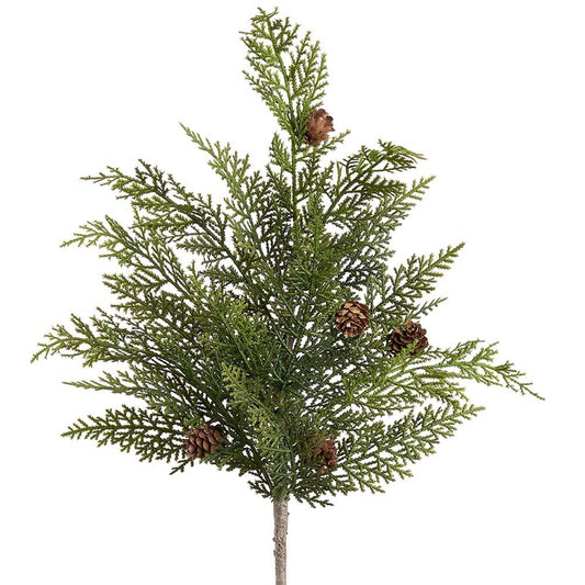 24"CEDAR SPRAY WITH PINE CONE