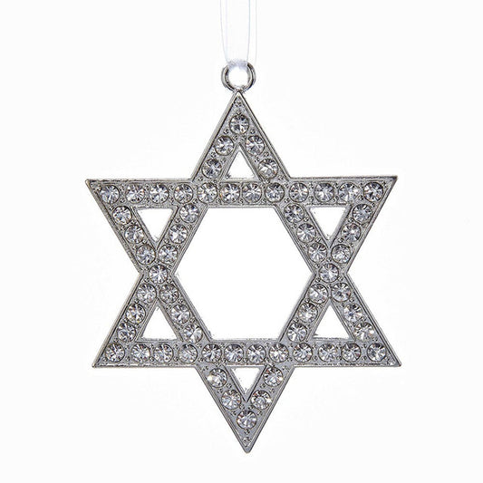 3.5"METAL SILVER STAR OF DAVID