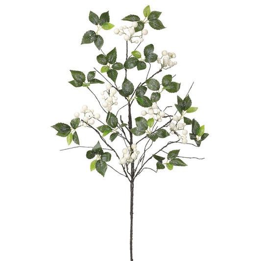 33.75" Snowed Berry Spray White