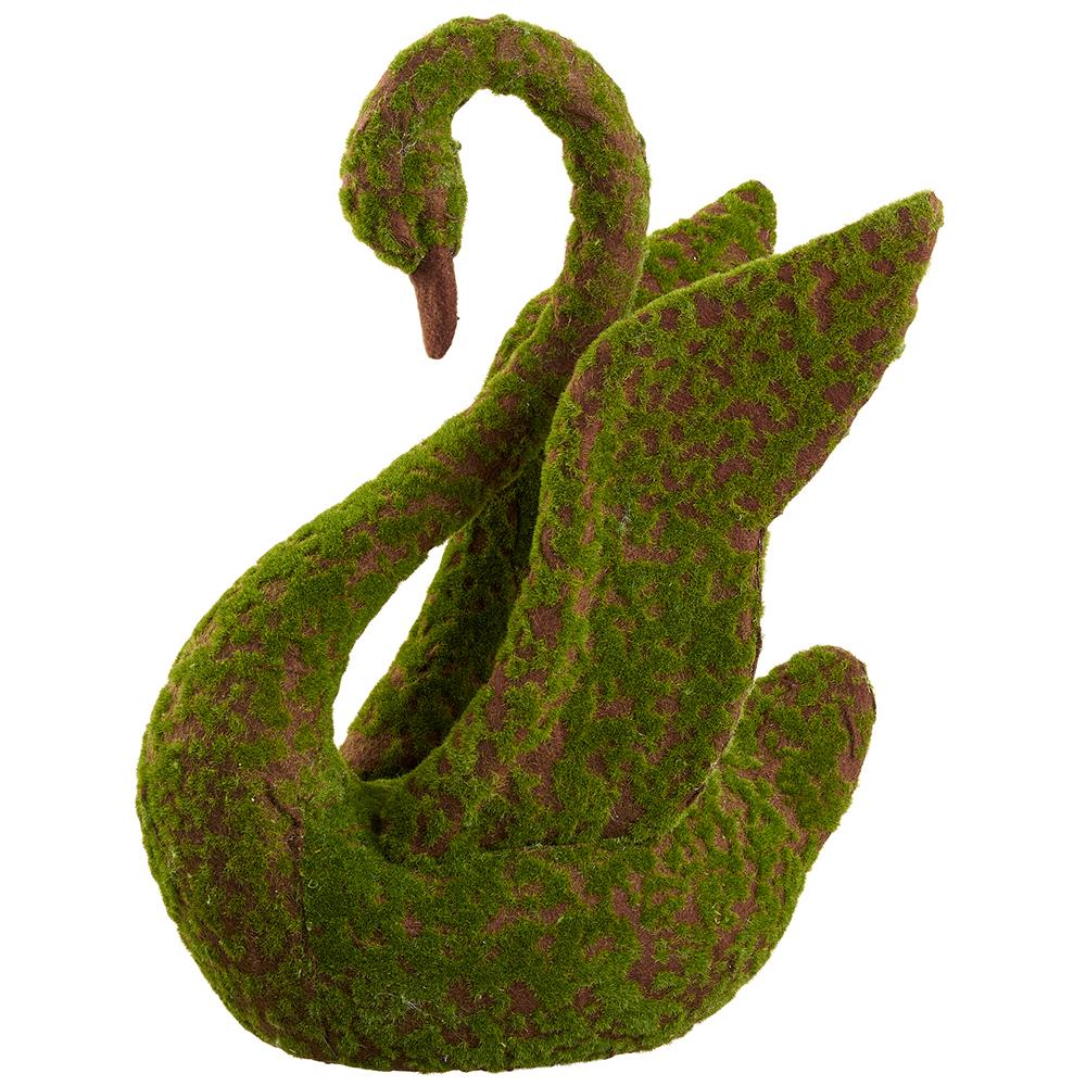 24"MOSS COVERED SWAN - Burlap and Bling Decor