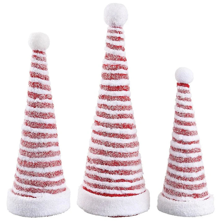 Cone topiary peppermint Christmas decorations