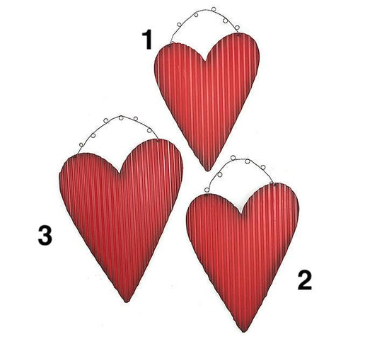 CORRUGATED TIN HEART 3 different shapes to choose from - Burlap and Bling Decor
