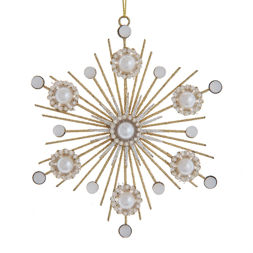 5.5"METAL SNOWFLAKE ORNAMENT