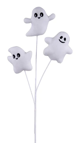 20"L VELVET GHOST SPRAY WHITE/BLACK - Burlap and Bling Decor
