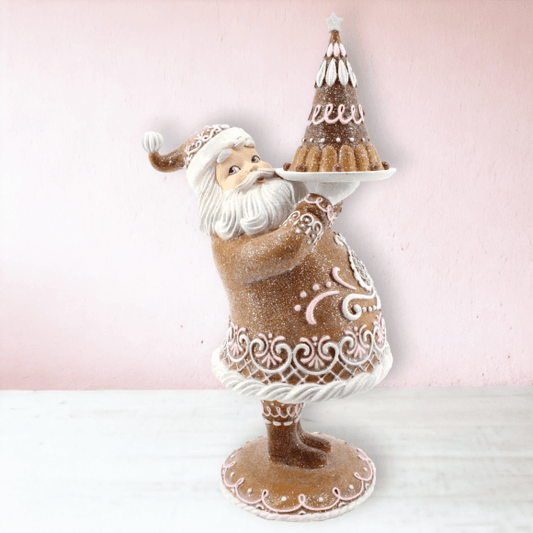 Gingerbread Santa - Burlap and Bling Decor
