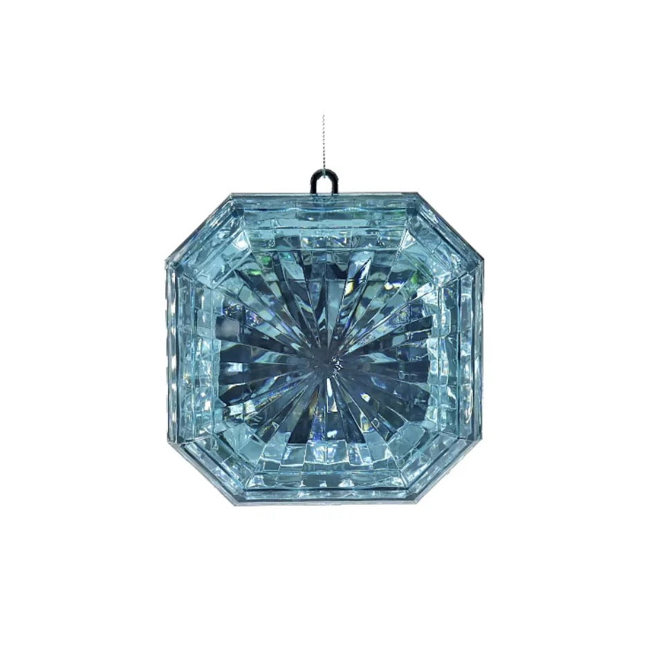 Square Jewel Light Blue 4.75" - Burlap and Bling Decor