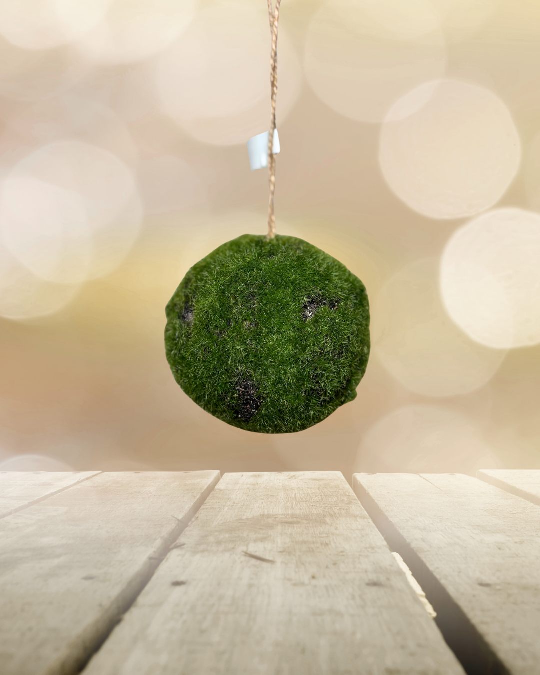 MOSS HANGING SPHERES 4" - Burlap and Bling Decor