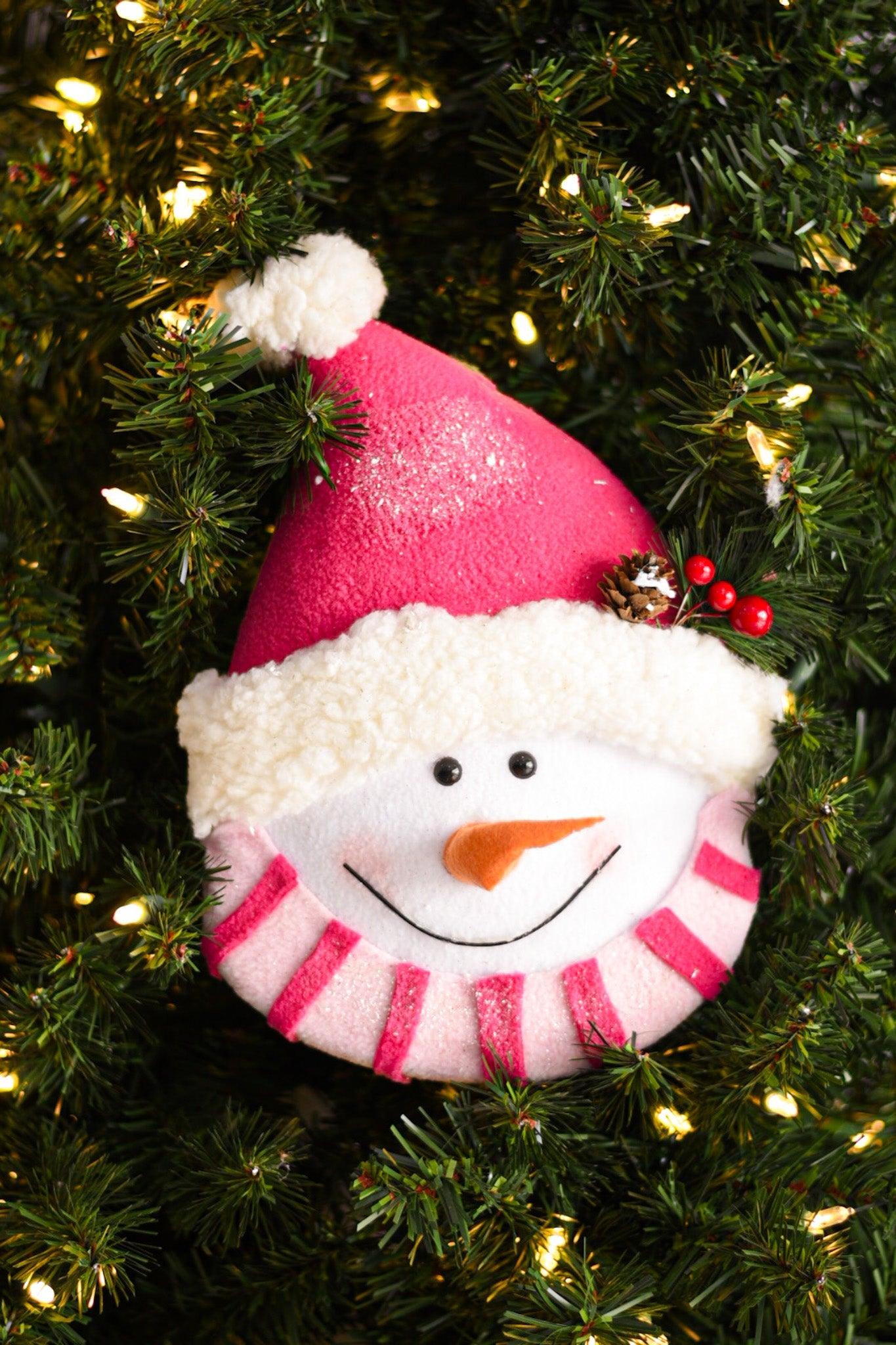 Ornament Snowman Head - Burlap and Bling Decor