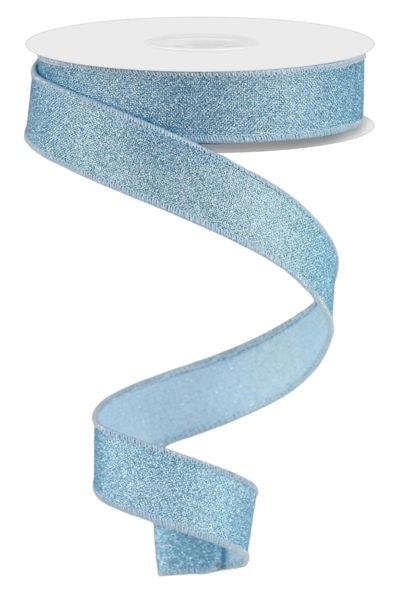 pale blue glitter 7/8” ribbon