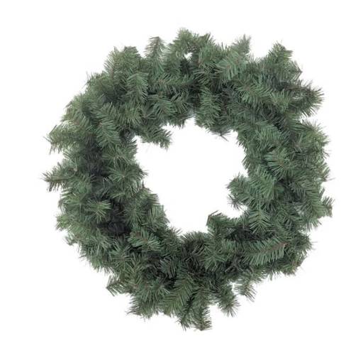 A classic pine wreath form