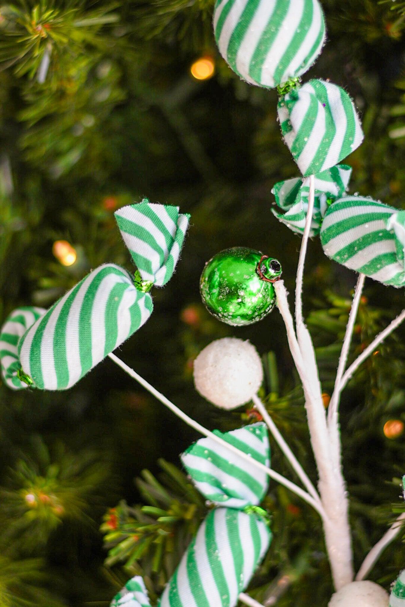 Spearmint Candy Ball Spray 28in - Burlap and Bling Decor