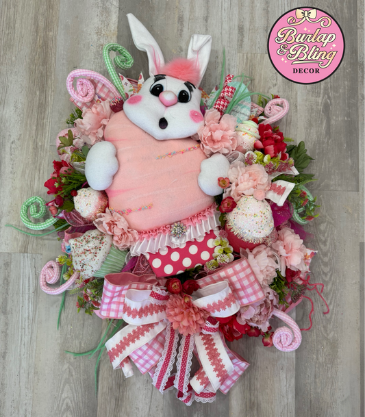 Bunny Cupcake Wreath