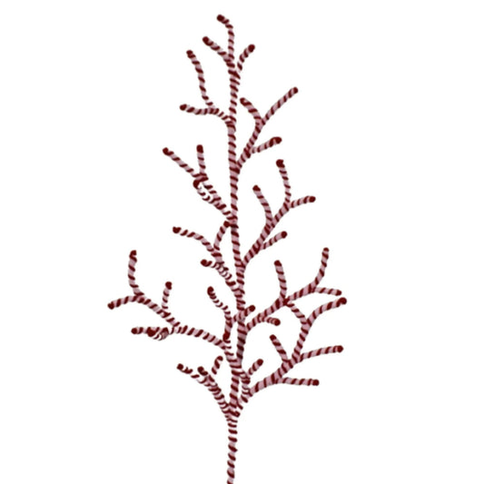Chenille Stripe Manzanita Branch 48in - Red/Lt. Pink - Burlap and Bling Decor