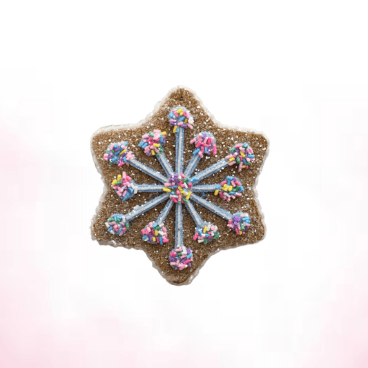 Gingerbread Cookie Confection Snowflake Ornament - Burlap and Bling Decor